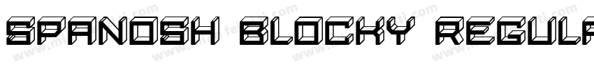Spanosh blocky Regular字体转换